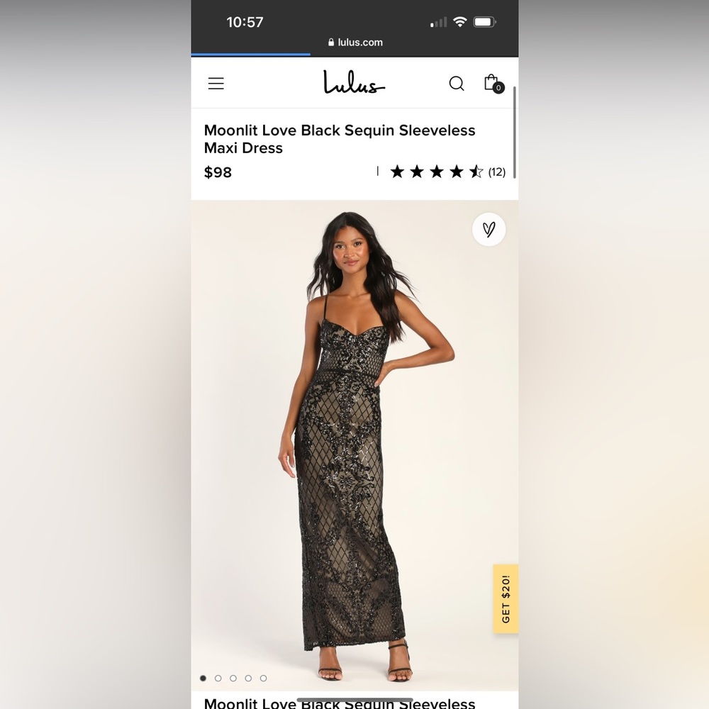 Sequin black dress